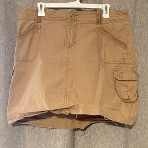 GAP Tan Distressed hem Cargo Skirt